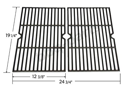 Hongso PCB152 Universal Gas Grill Grate Cast Iron Cooking Grid Replacement, Sold As a Set of 2