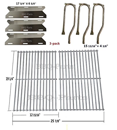 Hongso Jenn Air Gas Grill 720-0336 Replacement KIT Grill Burners, Heat Plates&Cooking Grid (SBC361-SPA231-SCF3S2)