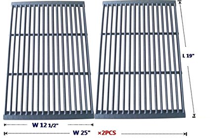 Hyco hyG666B (2-pack) Cast Iron Cooking Grid, Cooking Grates Replacement for Brinkmann 6345, Bakers and Chefs ST1017-012939, ST1017-012939, Charbroil and Charmglow Grills, Set of 2