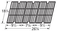 Music City Metals 63123 Gloss Cast Iron Cooking Grid Set Replacement for Select Gas Grill Models by BBQ Pro, Charbroil and Others