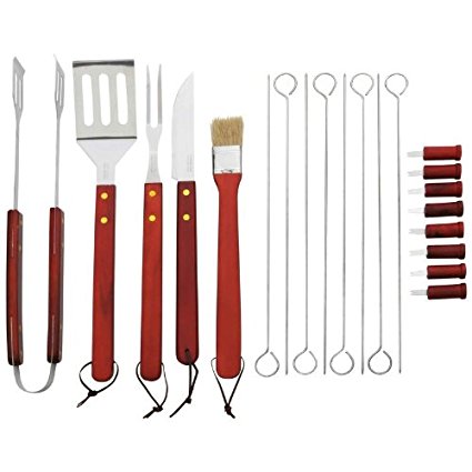 22 pc Barbeque Tool Set in Red Zipper Case