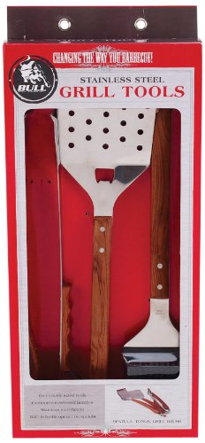 Bull 24100 Vineyard Rosewood 3-Piece BBQ Tool Set