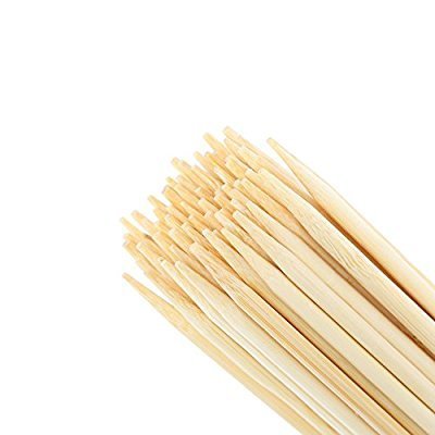 Bamboo Marshmallow Roasting Sticks 5mm Extra Long Bamboo Skewers 100pcs S'mores Hot Dog Vegetable roasting Premium Quality for Campfire Food Roasting