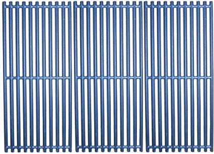 Music City Metals 61123 Matte Cast Iron Cooking Grid Replacement for Gas Grill Models Charbroil 463241313 and Charbroil 466241313, Set of 3