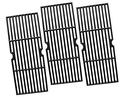 Vicool HyG876C Cast Iron Cooking Grid Replacement for Select Gas Grill Models by Charbroil, Kenmore and Others, Set of 3