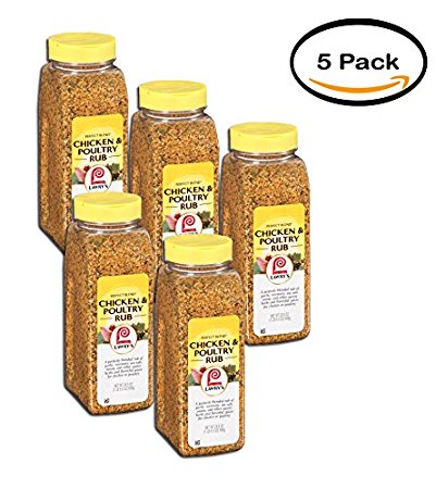 PACK OF 5 - Lawrys Perfect Blend Chicken & Poultry Rub, 24.5 oz. Shaker