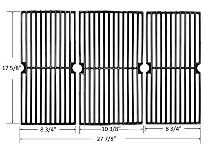 Porcelain Enamel Cast Iron Cooking Grids For Brinkmann 7231, 810-1415-F, 810-1415-W, 810-1420-1, 810-1450-1, 810-1470, 810-1470-0, 810-1570-0, 810-2415-W, 810-2545-W, 810-7231-W 810-8300-W, 810-9325-0