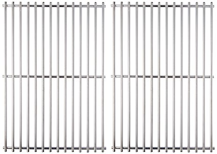 Music City Metals 5S182 Stainless Steel Wire Cooking Grid Replacement for Gas Grill Model Master Forge 2518-3, Set of 2