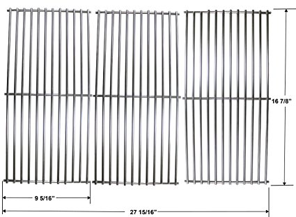 Stainless Steel Cooking Grids For Charbroil 463433016, 463461615, 463420507, 463420508, 463420509, 463420510, Kenmore 463420507, Master Chef 85-3100-2, 85-3101-0, G43205, T480