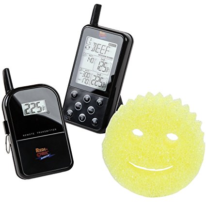 ET733 Wireless BBQ Meat Thermometer with Scrub Daddy Cleaning Sponge