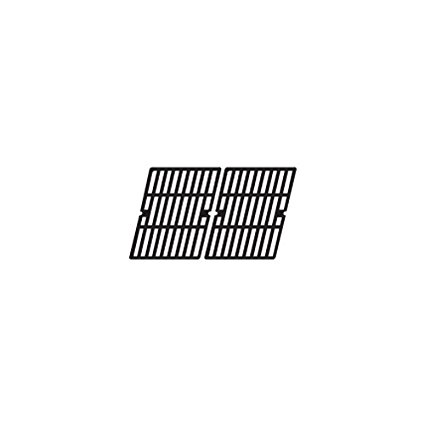 Music City Metals 61622 Matte Cast Iron Cooking Grid Replacement for Gas Grill Models Charbroil 640-01303702-3 and Kenmore 146.16222010, Set of 2