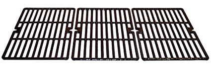 Music City Metals 66613 Gloss Cast Iron Cooking Grid Replacement for Gas Grill Model Kenmore 415.16661, Set of 3