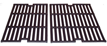 Music City Metals 64022 Matte Cast Iron Cooking Grid Replacement for Gas Grill Model Outdoor Gourmet BQ04022, Set of 2