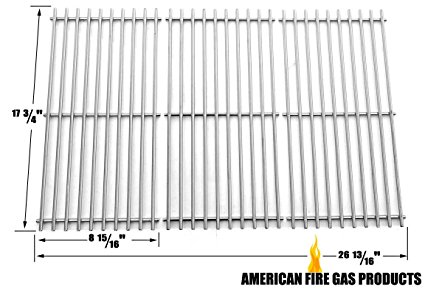 Stainless Steel Cooking Grid for Brinkmann 810-8410-F, 810-2411-S, Charmglow 810-8410-F, 810-8410-S, Grillada GG60000-4B Gas Grill Models, Set of 3