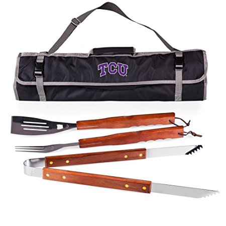 Picnic Time 3-Piece BBQ Tote With Printed Collegiate Football Team Logo