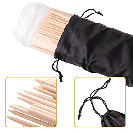 Wooden Marshmallow Sticks 30'' Long Skewers 100% Birchwood (Pack of 100)