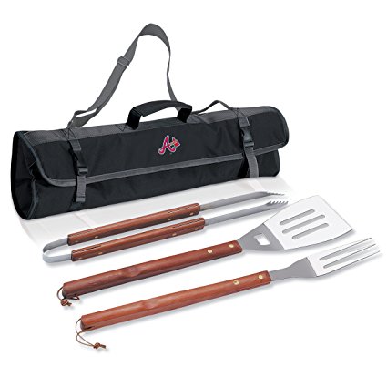 MLB 3-Piece BBQ Tool Set with Carry Tote