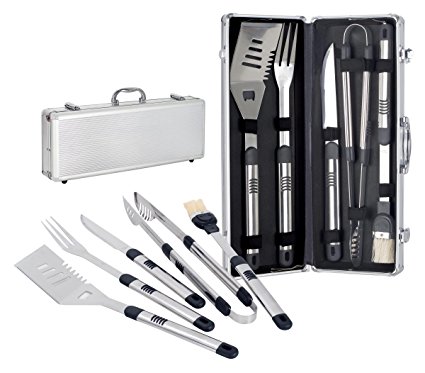 Picnic Time Fiero 5-Piece Deluxe BBQ Tool Set in Carry Case