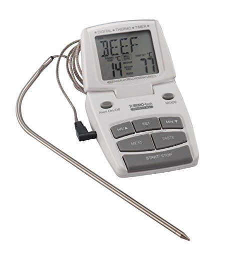 Digital Meat Thermometer / Food Probe & Timer - Easy Cooking / Roast