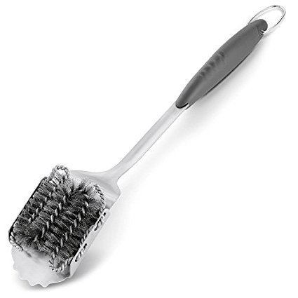 Weber 6708 Style Stainless Steel Grill Brush with Replaceable Head