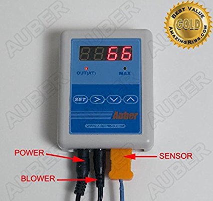 Auber Instruments Temperature Controller for Weber Smokey Mountain/Akorn (with 6.5 CFM blower)