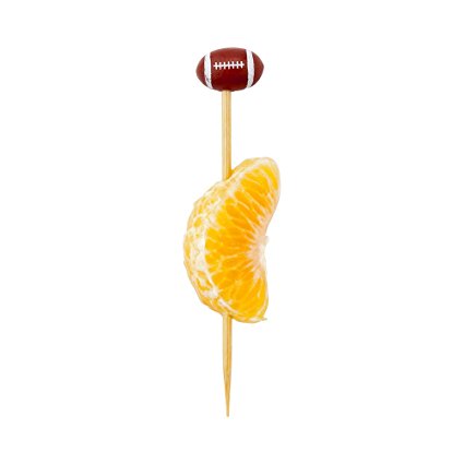 Football Picks, Football Skewers - Football Themed Catering and Party Supplies - Assorted Colors - 4