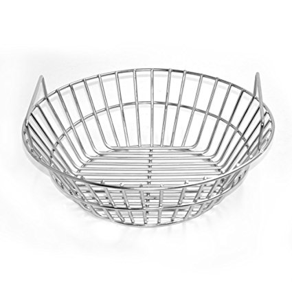 onlyfire Stainless Steel Charcoal Ash Basket Fits for Large Big Green Egg Grill, Kamado Joe Classic, Pit Boss, Louisiana Grills,Primo Kamado Grill and Large Grill Dome