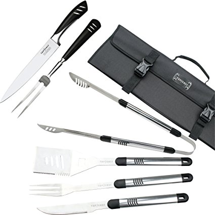 Top Chef Stainless Steel Barbecue and Carving Set, 7-Piece